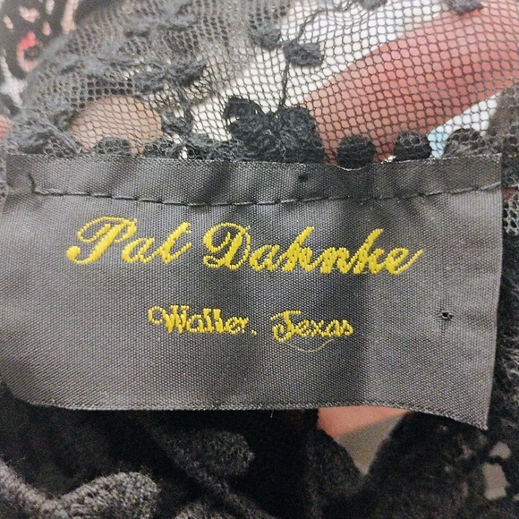 Pat Dahnke Long Fringed Lace Shawl in Black - Picture 3 of 3